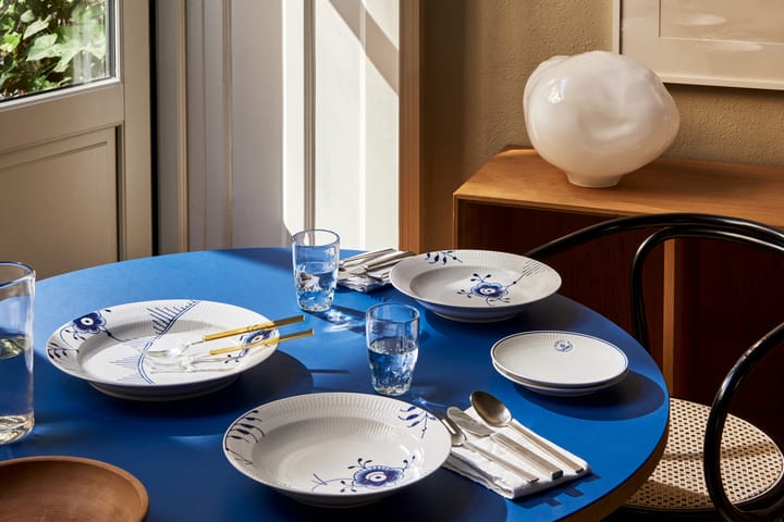 Blå Mega Riflet dyb tallerken, Ø27 cm Royal Copenhagen