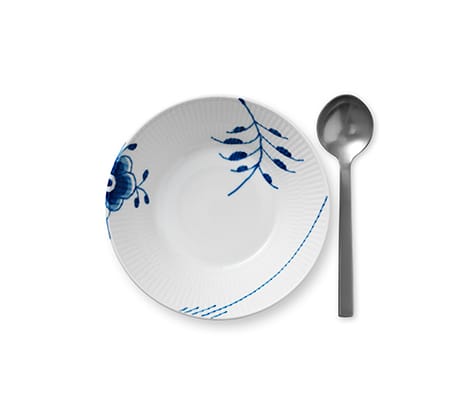 Blå Mega Riflet dyb tallerken 50 cl, Ø 17 cm Royal Copenhagen
