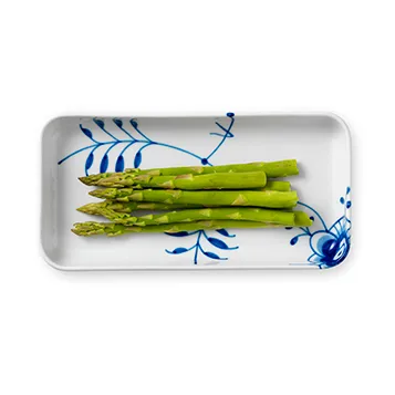 Blå Mega Riflet fad, 24 cm Royal Copenhagen