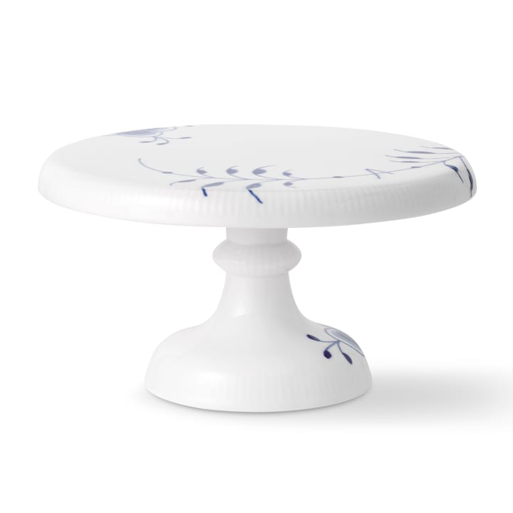 Blå Mega Riflet fad på fod, 23 cm Royal Copenhagen