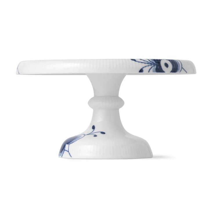 Blå Mega Riflet fad på fod, 23 cm Royal Copenhagen