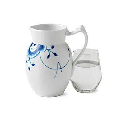 Blå Mega Riflet kande, 90 cl Royal Copenhagen