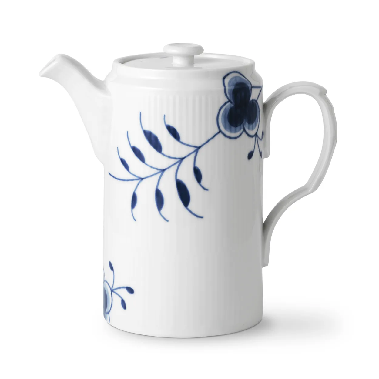 Royal Copenhagen Blå Mega Riflet kande med låg 1,1 L