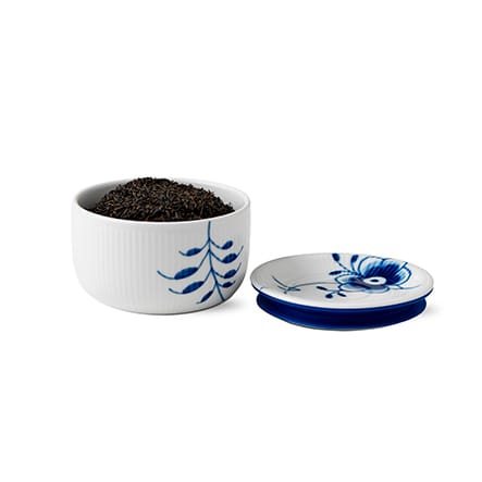 Blå Mega Riflet opbevaringskrukke, 33 cl Royal Copenhagen