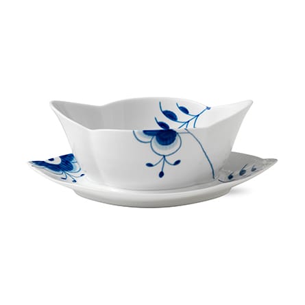 Blå Mega Riflet sauceskål, 55 cl Royal Copenhagen