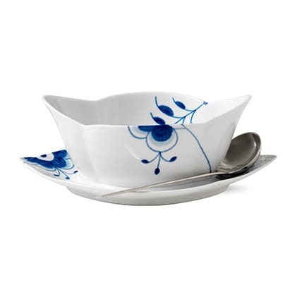 Blå Mega Riflet sauceskål, 55 cl Royal Copenhagen
