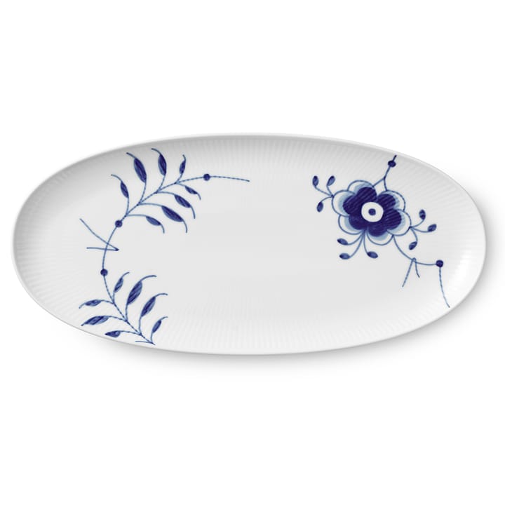 Blå Mega Riflet serveringsfad, 37 cm Royal Copenhagen