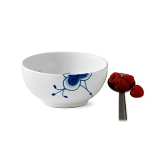 Blå Mega Riflet skål - Ø 13 cm - Royal Copenhagen
