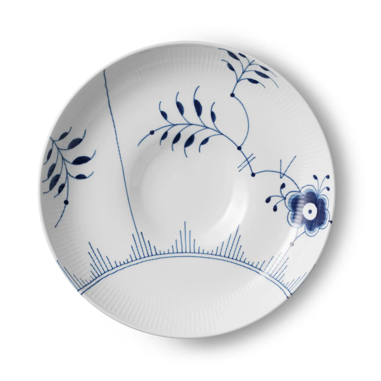 Royal Copenhagen Blå Mega Riflet skål 34 cm