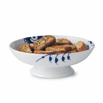 Blå Mega Riflet skål på fod - 17 cm - Royal Copenhagen