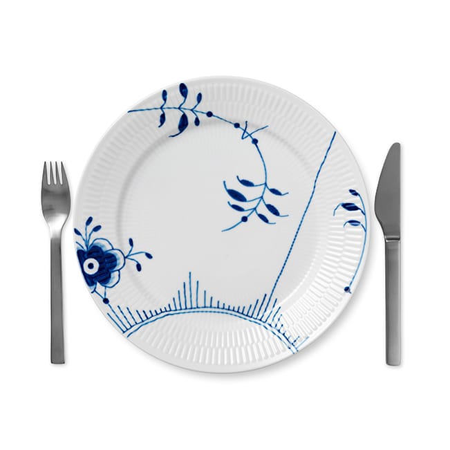 Blå Mega Riflet tallerken 2, Ø 27 cm Royal Copenhagen