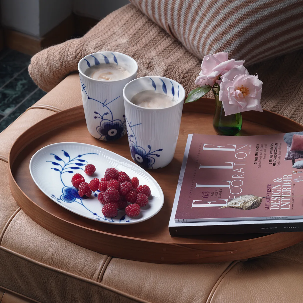 Blå Mega Riflet termokop, 39 cl Royal Copenhagen