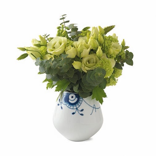 Blå Mega Riflet vase, 12 cm Royal Copenhagen