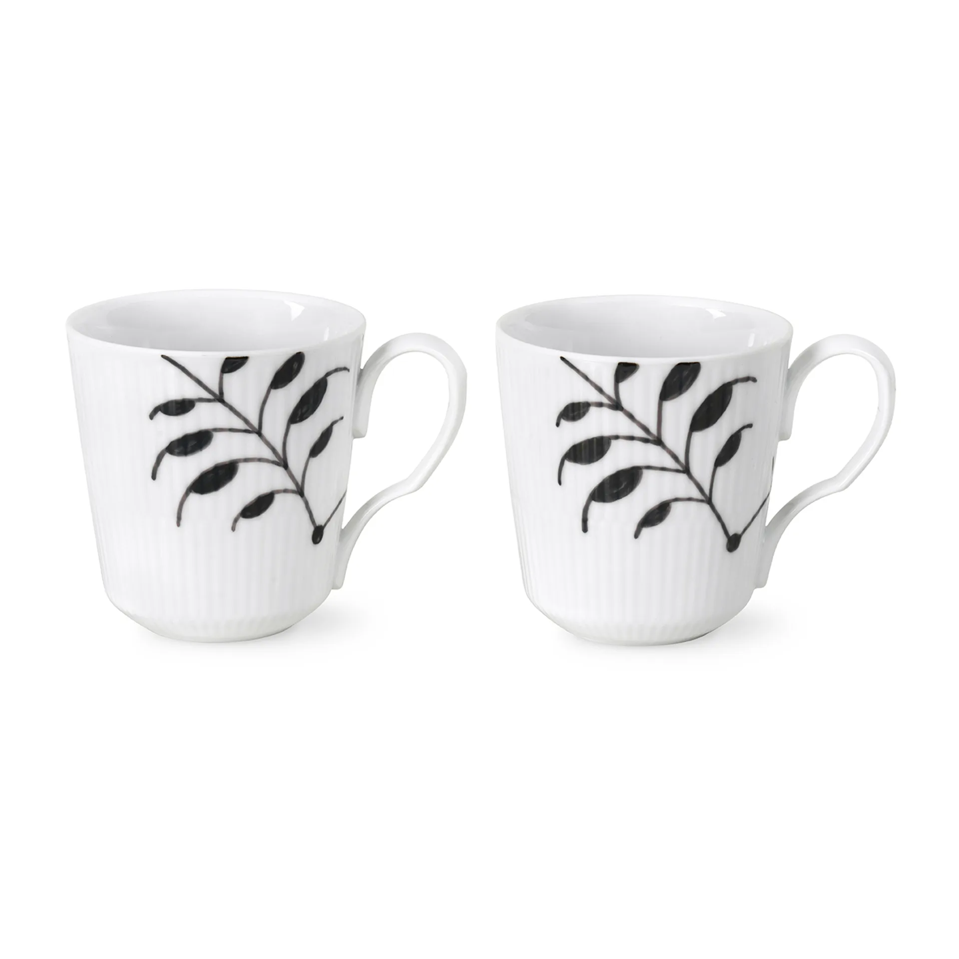 Black Fluted Mega krus 2-pak, 28 cl Royal Copenhagen