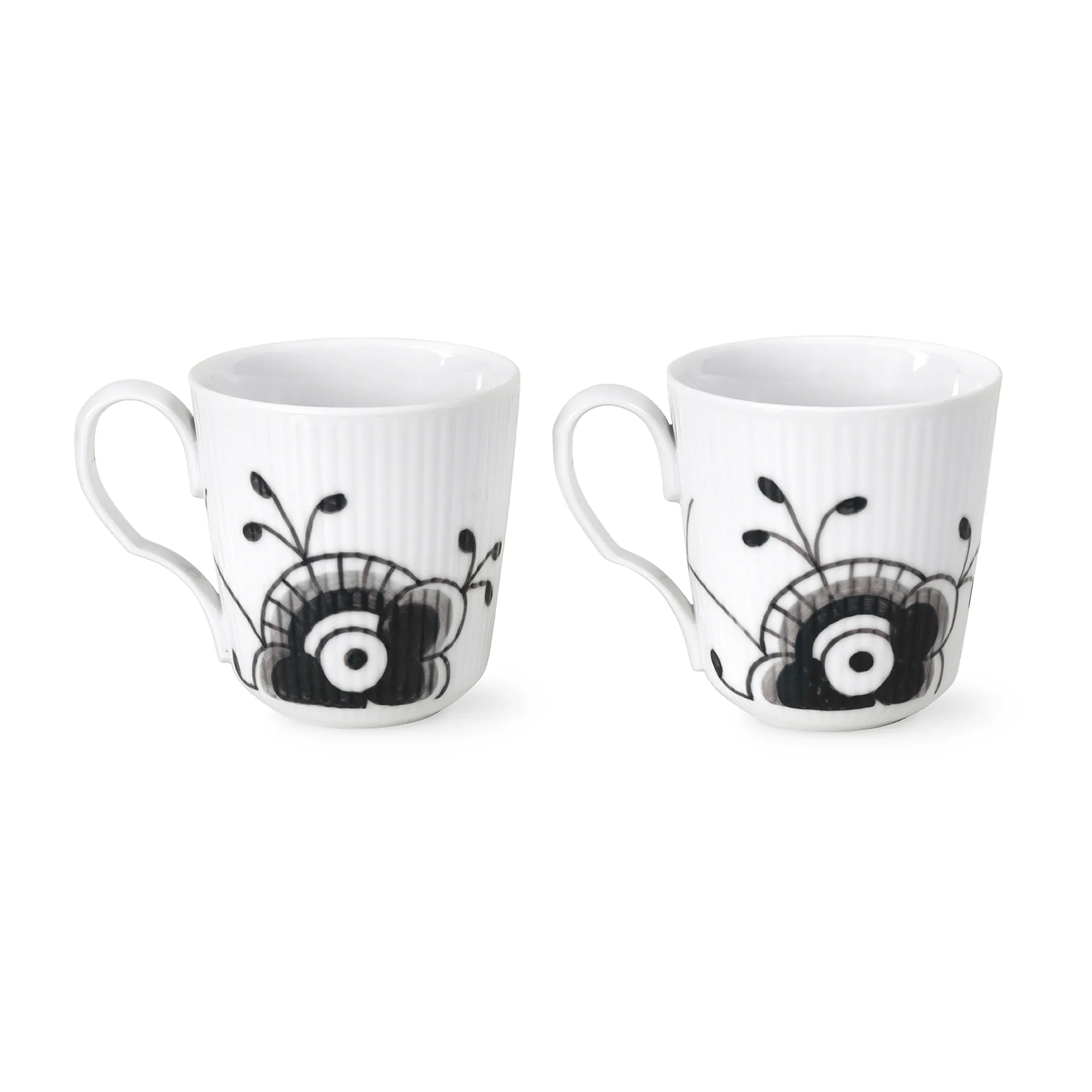 Black Fluted Mega krus 2-pak, 28 cl Royal Copenhagen