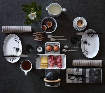 Black Fluted Mega rektangulært fad - 24 cm - Royal Copenhagen