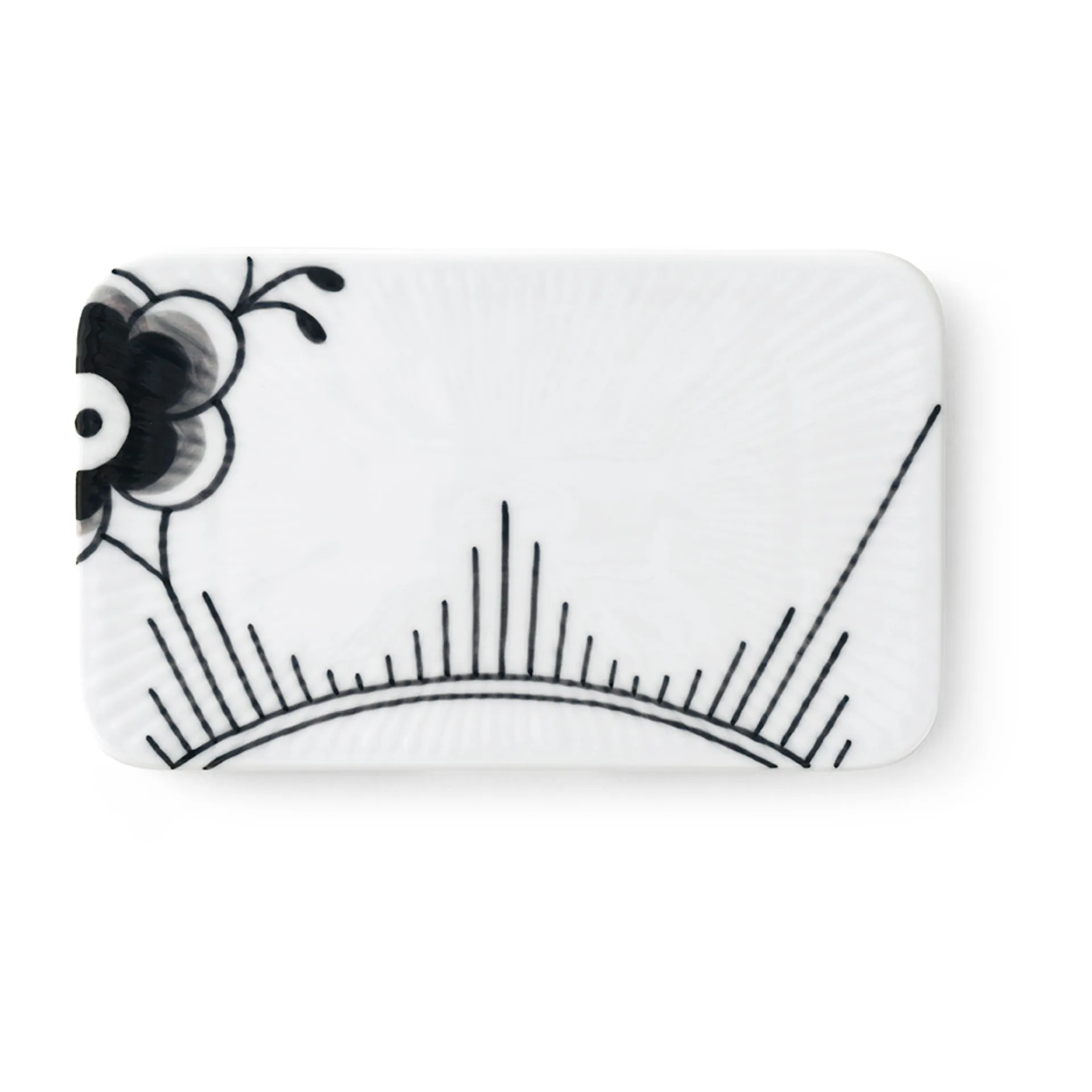 Black Fluted Mega serveringsbakke, 15,5 cm Royal Copenhagen