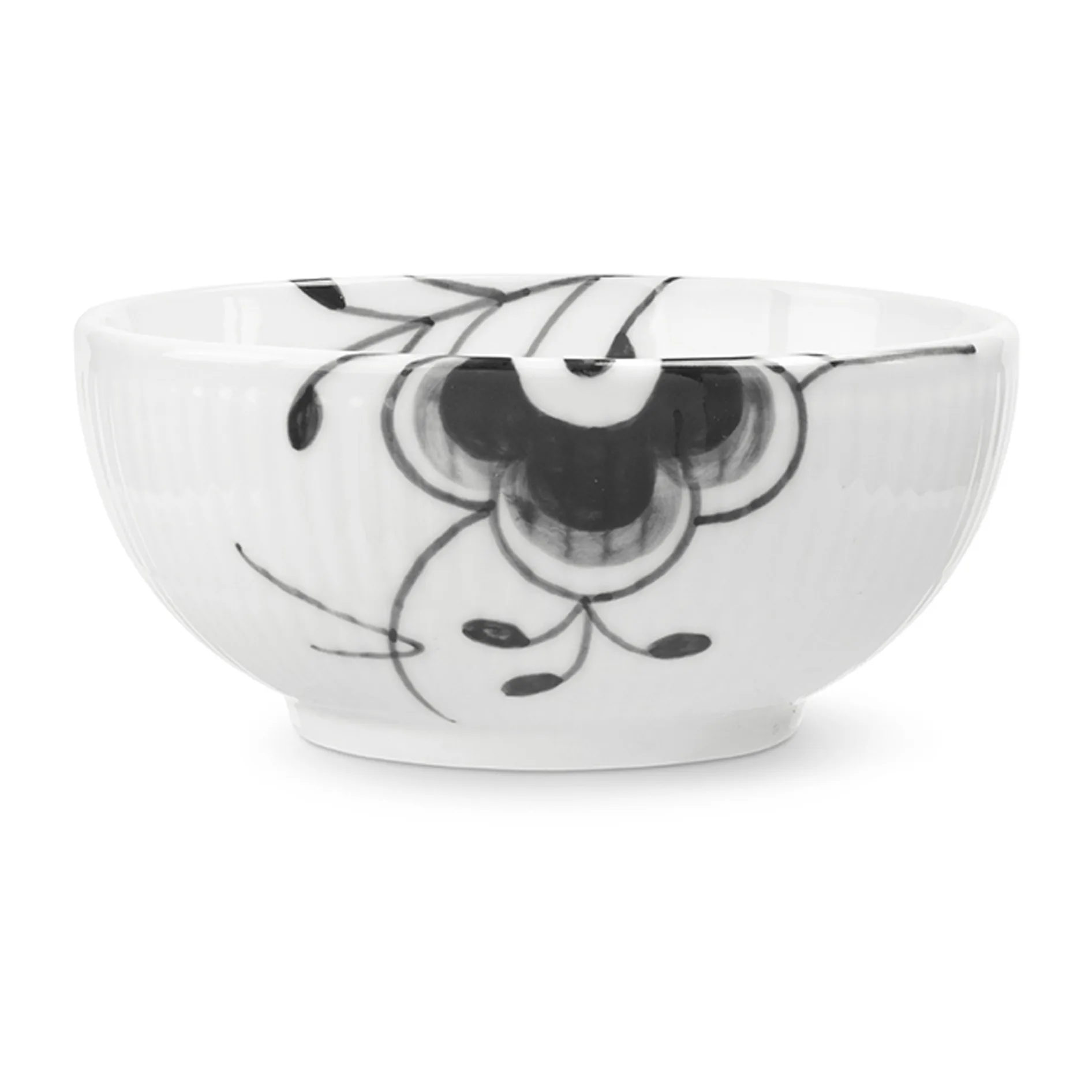 Black Fluted Mega skål, Ø11,5 cm Royal Copenhagen