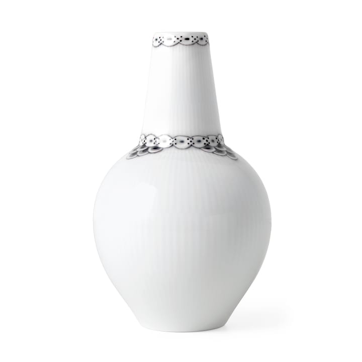 Black Lace vase 11,5 cm - Sort-hvid - Royal Copenhagen