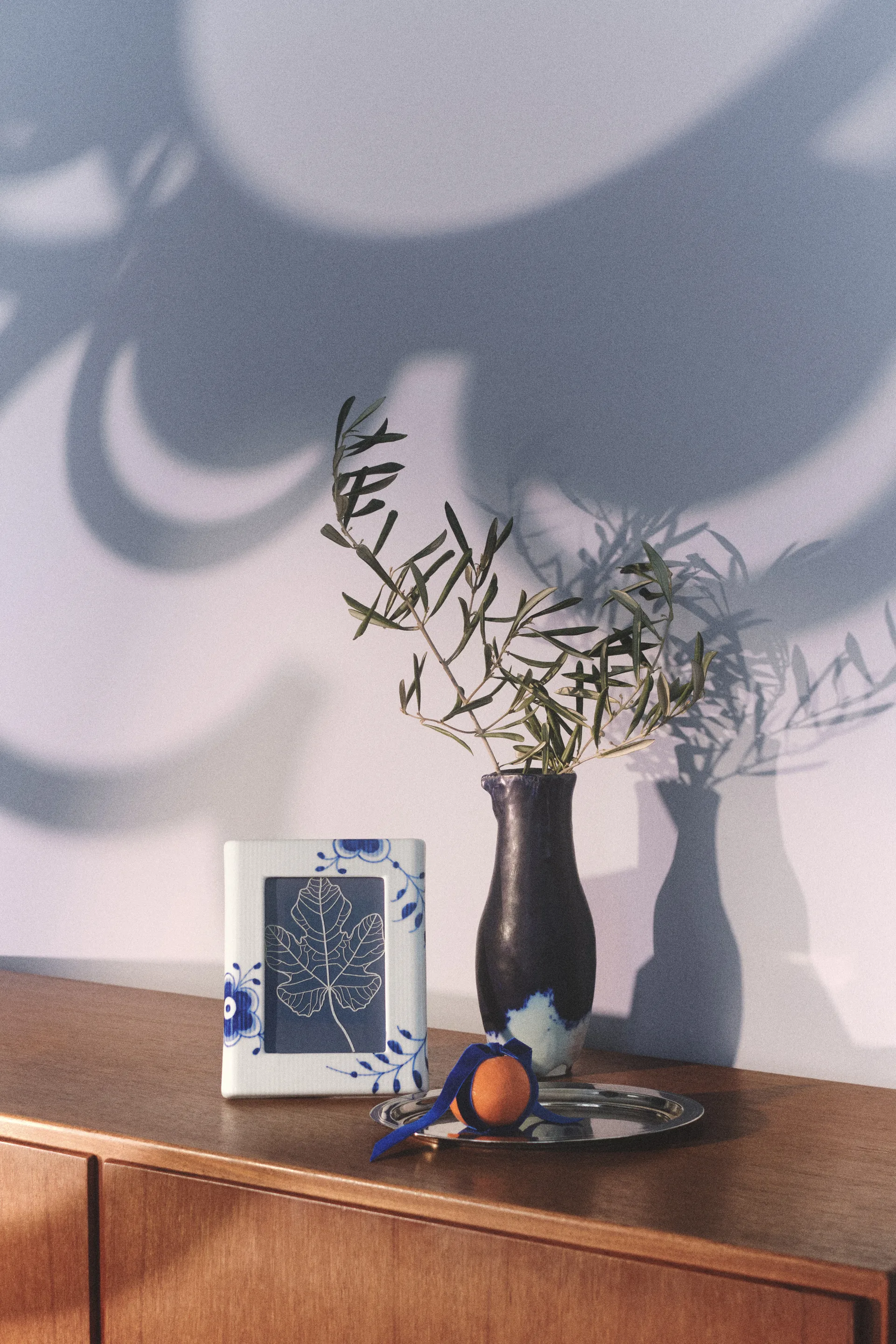 Blue Fluted Mega fotoramme 16,5x21 cm, White-blue Royal Copenhagen