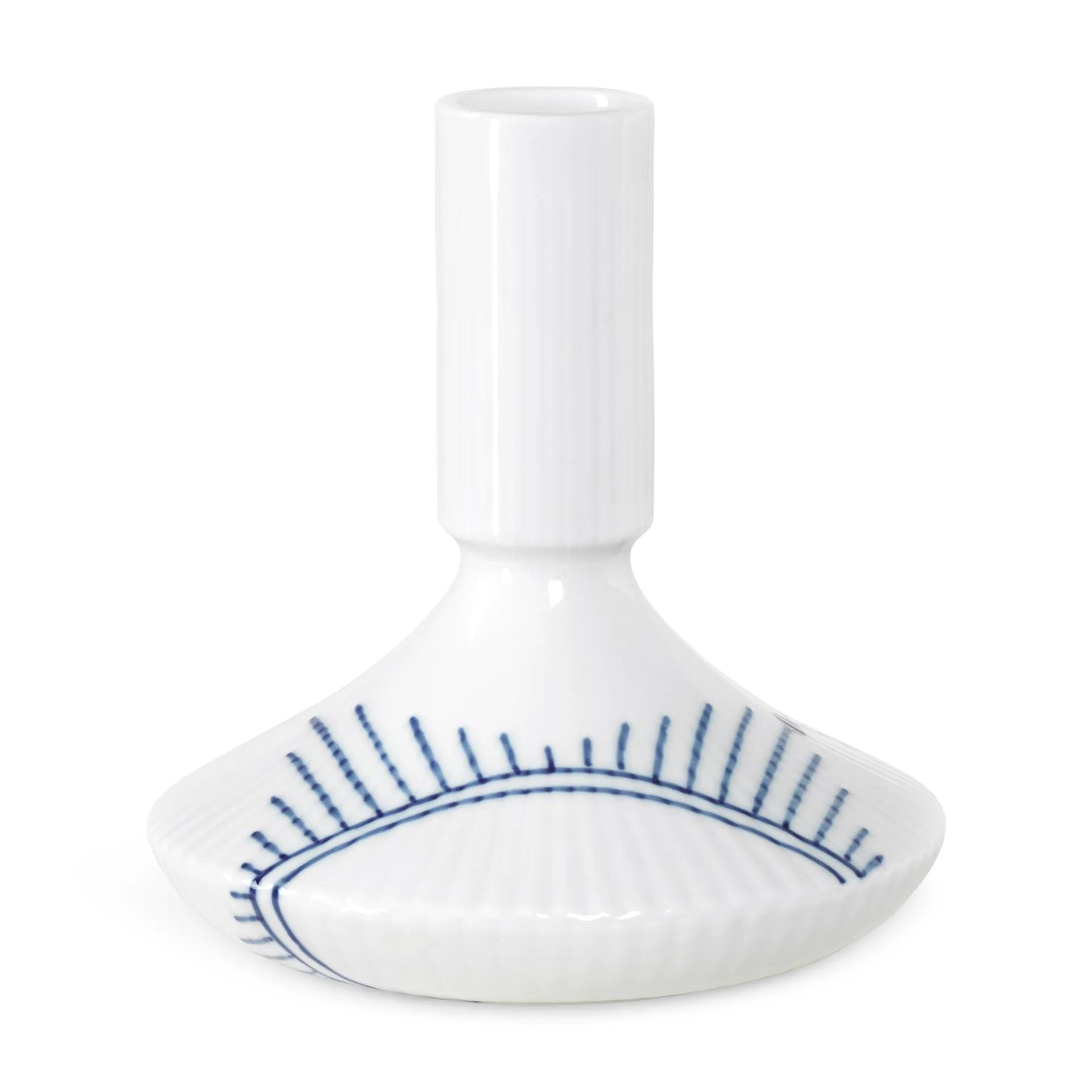 Blue Fluted Mega lysestage, 12 cm Royal Copenhagen