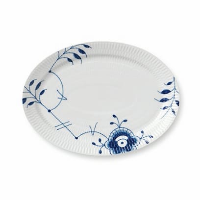 Blue Fluted Mega ovalt fad 7 - 28 cm - Royal Copenhagen