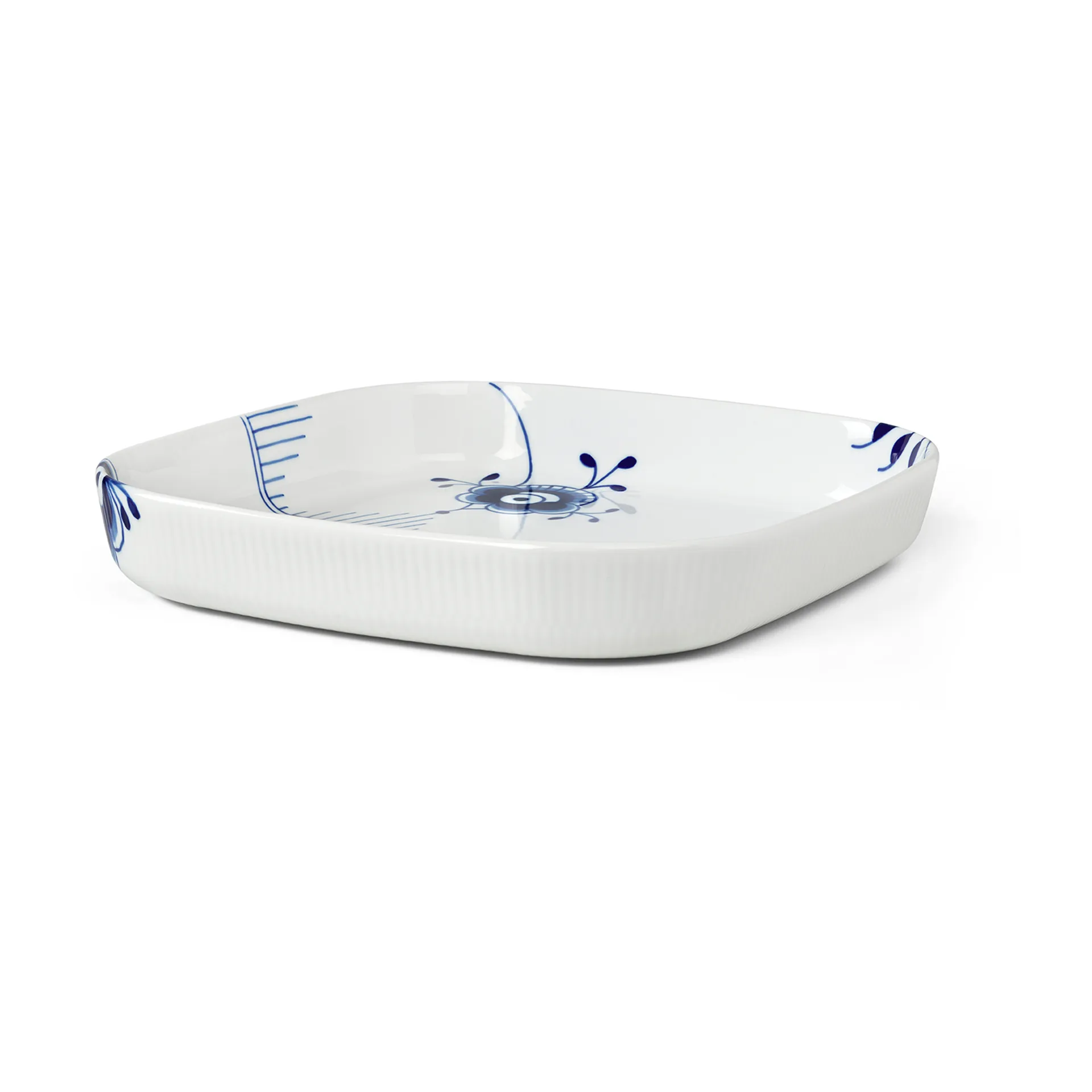 Blue Fluted Mega ovnfast fad firkantet, 30x30 cm Royal Copenhagen