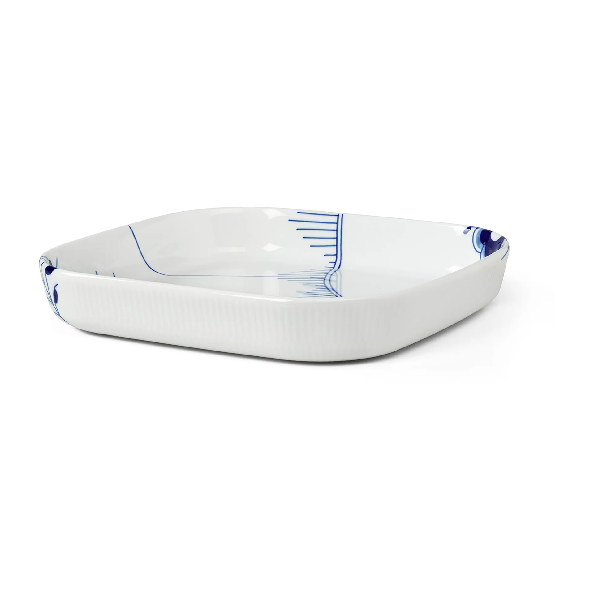 Blue Fluted Mega ovnfast fad firkantet, 30x30 cm Royal Copenhagen