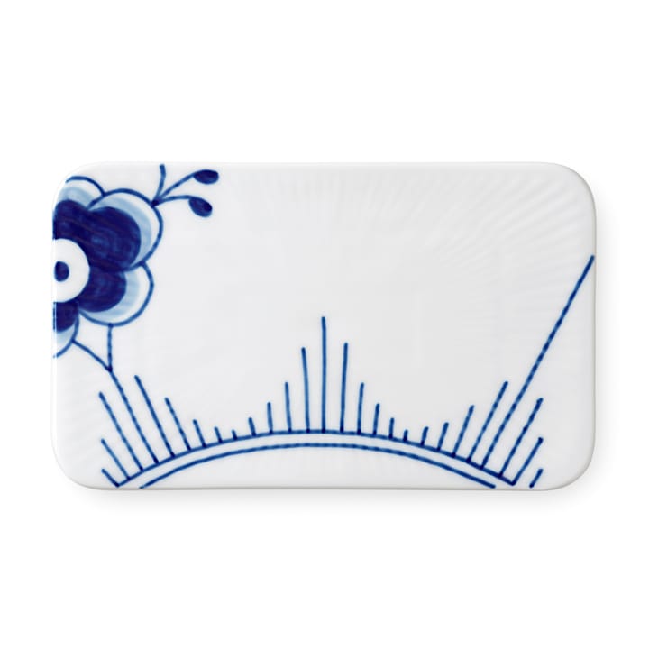 Blue Fluted Mega serveringsbakke 9,2x15,5 cm - Blå - Royal Copenhagen