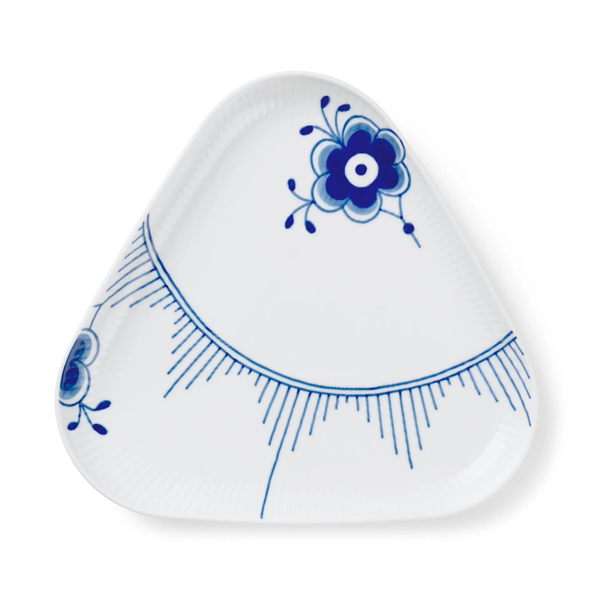 Blue Fluted Mega serveringssæt 4 dele, Blå-hvid Royal Copenhagen