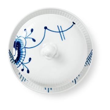 Blue Fluted Mega skål med låg og fad - 38 cl - Royal Copenhagen