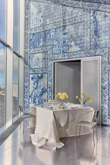 Blue Fluted Mega sovsekande med låg 0,33 l - White-blue - Royal Copenhagen