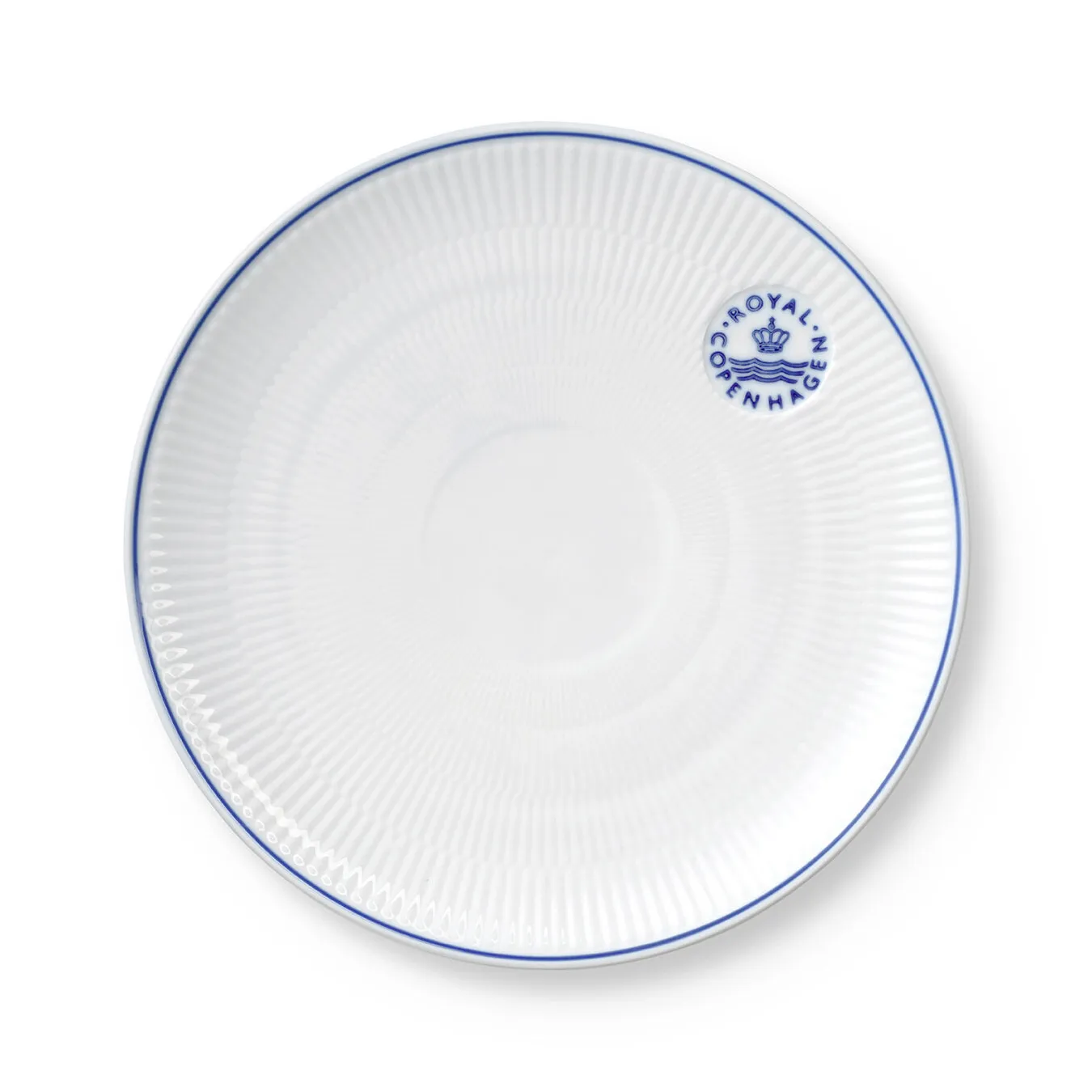Blueline coupe tallerken Ø23 cm, Hvid/Blå Royal Copenhagen