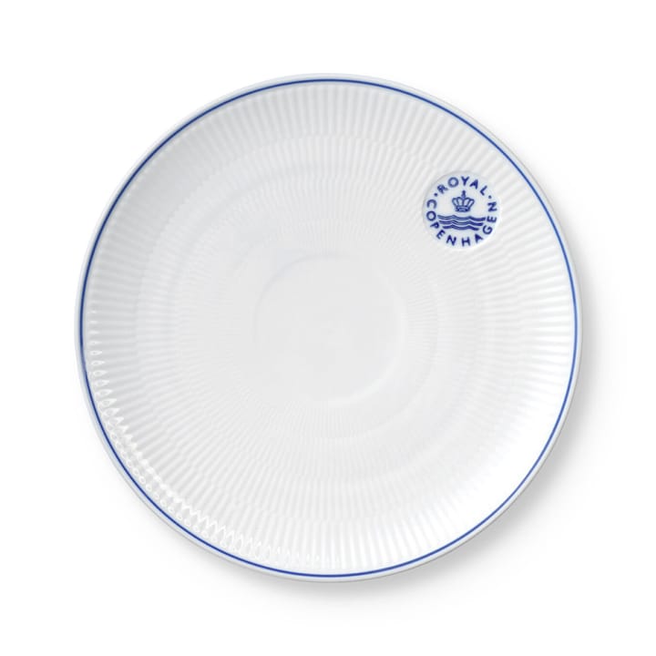 Blueline coupe tallerken Ø23 cm, Hvid/Blå Royal Copenhagen