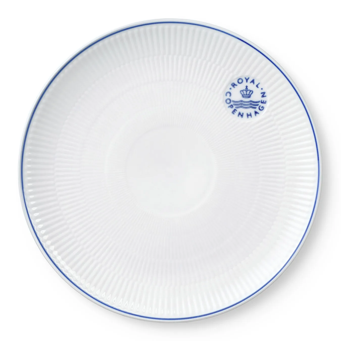 Blueline coupe tallerken Ø27 cm, Hvid/Blå Royal Copenhagen