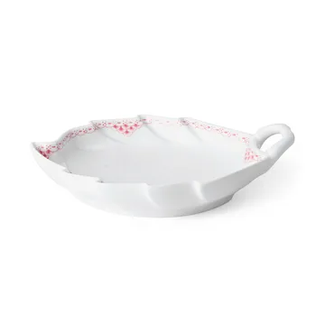 Coral Lace bladformet fad - Koral/Hvid - Royal Copenhagen