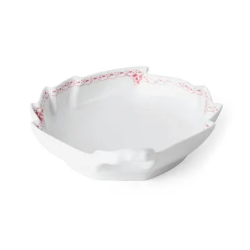 Coral Lace bladformet fad - Koral/Hvid - Royal Copenhagen