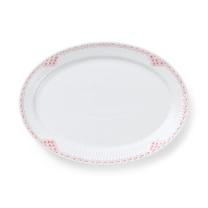 Coral Lace ovalt fad 21x28,5 cm, Koral-hvid Royal Copenhagen