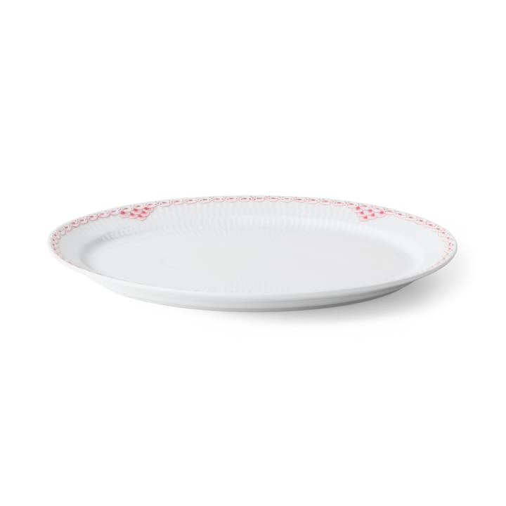 Coral Lace ovalt fad 21x28,5 cm, Koral-hvid Royal Copenhagen