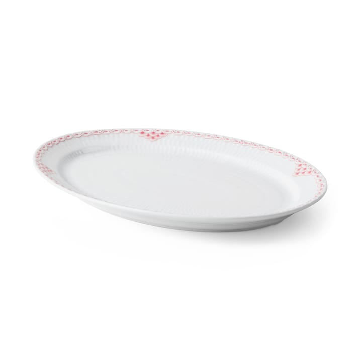 Coral Lace ovalt fad 21x28,5 cm, Koral-hvid Royal Copenhagen
