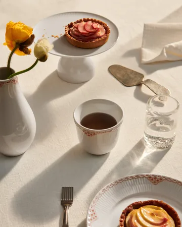 Coral Lace vase 18,5 cm - Koral-hvid - Royal Copenhagen