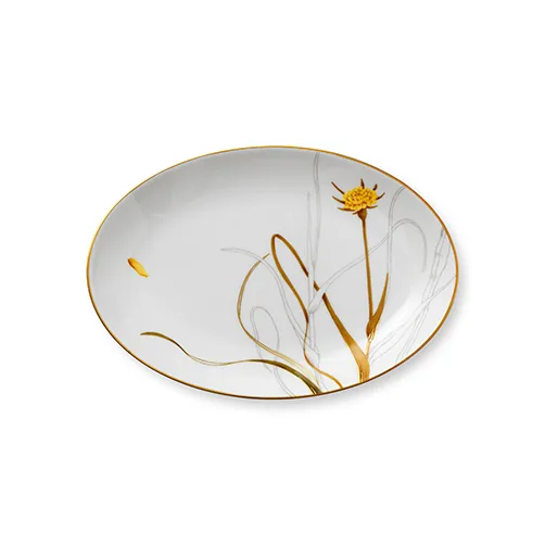 Flora fad ovalt 26 cm, Mælkebøtte Royal Copenhagen