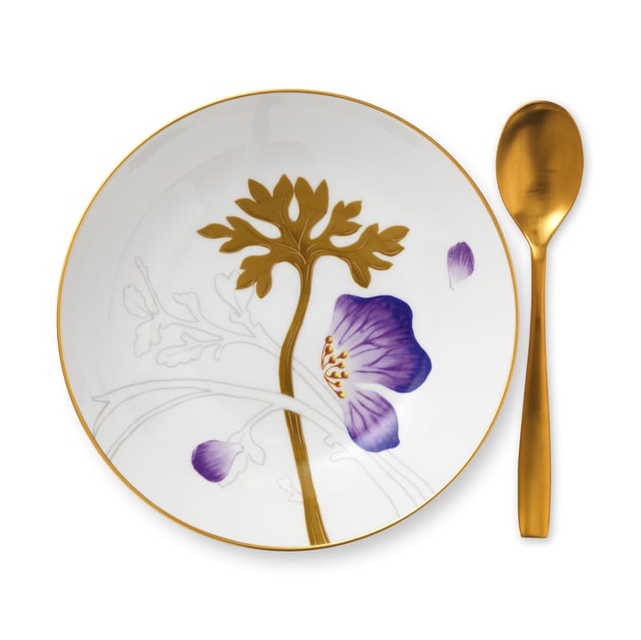 Flora tallerken dybde 21 cm - Fikus - Royal Copenhagen