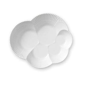 Hvid Elements serveringsfad, Ø 19,3 cm Royal Copenhagen