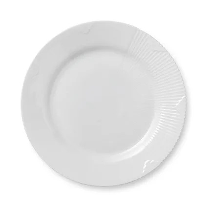 Hvid Elements tallerken, Ø 22 cm Royal Copenhagen
