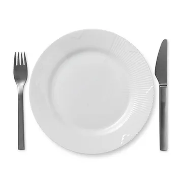 Hvid Elements tallerken - Ø 22 cm - Royal Copenhagen