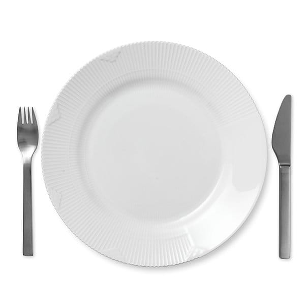 Hvid Elements tallerken, Ø 28 cm Royal Copenhagen
