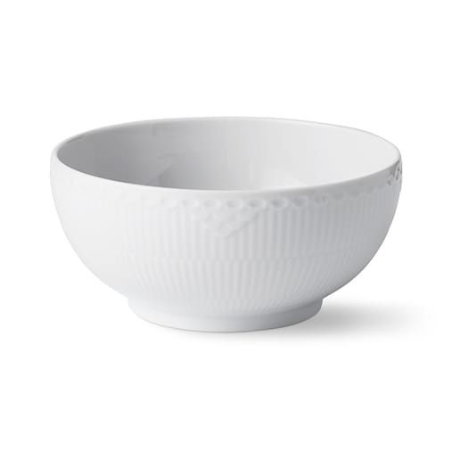 Hvid Halvblonde skål 18cm, Hvid Royal Copenhagen