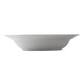 Hvid riflet dyb tallerken med kant, Ø 21 cm Royal Copenhagen