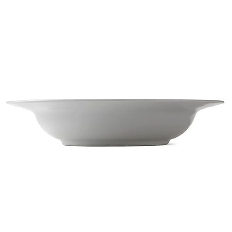 Hvid riflet dyb tallerken med kant, Ø 30 cm Royal Copenhagen